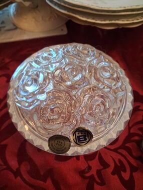 Crystal Rose Trinket Box - Clear Floral Design